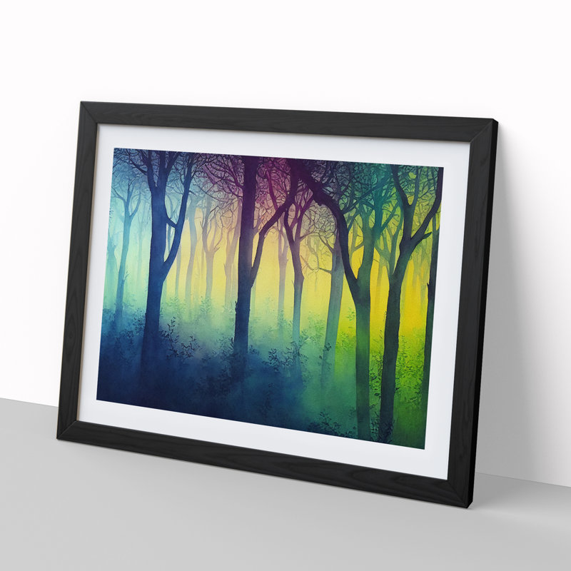 An Enticing Forest - Framed Print, 25cm H x 34cm W x 2cm D, Black