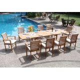 Farnsworth Outdoor 11 - Piece Teak Dining Set