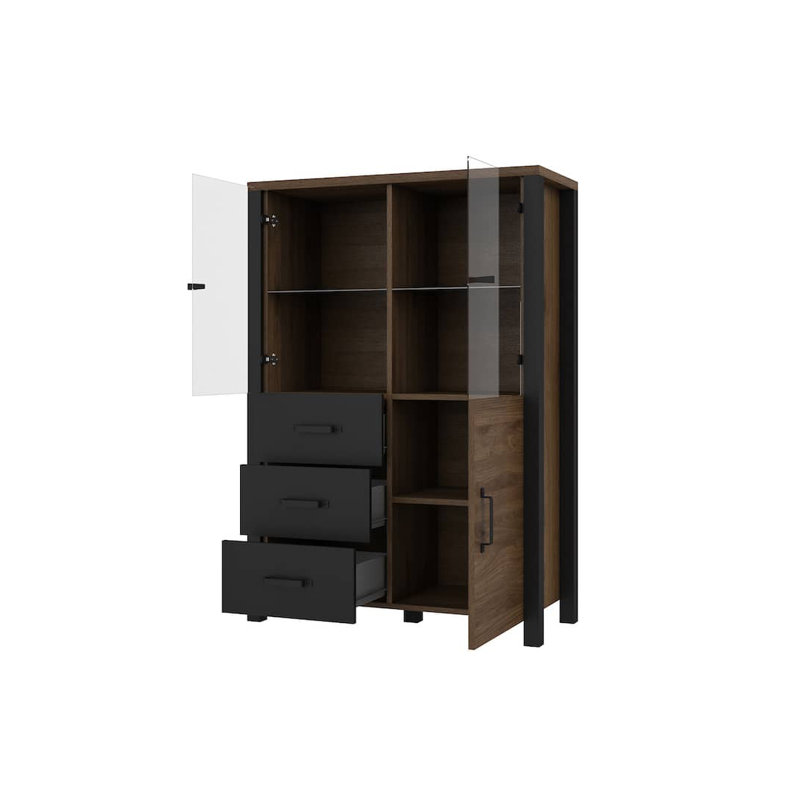 Alyissa Display Cabinet, Oak Okapi