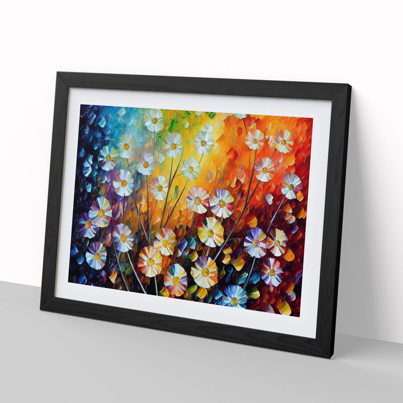 Mixed Flowers - Framed Print, Black Framed, 46cm H x 64cm W