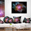 Purple Lights of Network - Abstract Printed Pillow-29347849-29347852