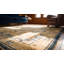Tapis beige antique en laine Ningxia