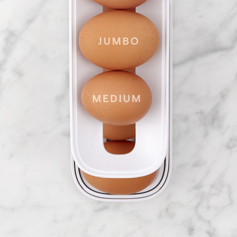 YouCopia® RollDown™ Refrigerator Egg Dispenser, Space-Saving Egg Storage