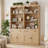 80"H x 55"W Bookcase with Adjustable Shelves, Drawer and Door-799289114