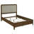 Verona Walnut Upholstered Queen Panel Bed