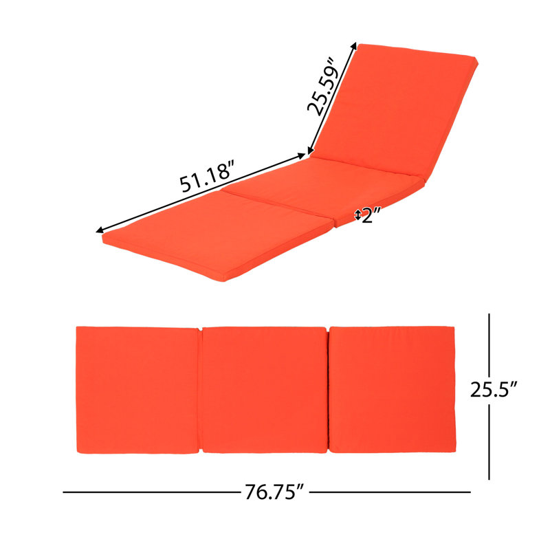 Outdoor Cushion In Vivacious Orange - Fade And Water , Rectangular Comfortable, Waterproof,