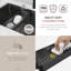 Stylish 16 ⅞" Graphite Black Stainless Steel Workstation Colander A-07