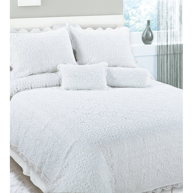 Eckhardt Coverlet, Full/Queen, White
