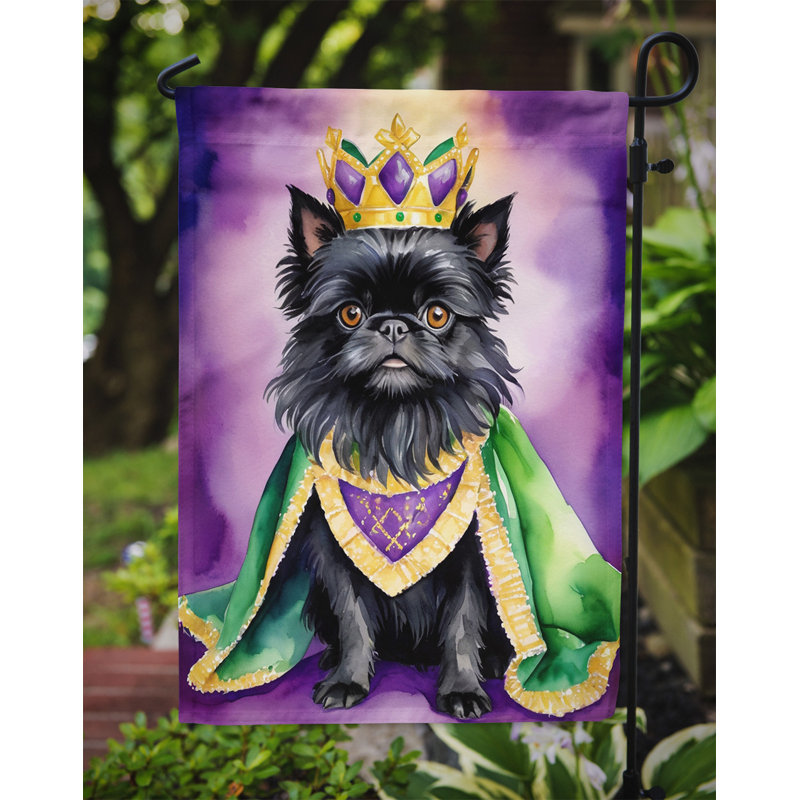 Drapeau de la maison Airedale Terrier King of Mardi Gras