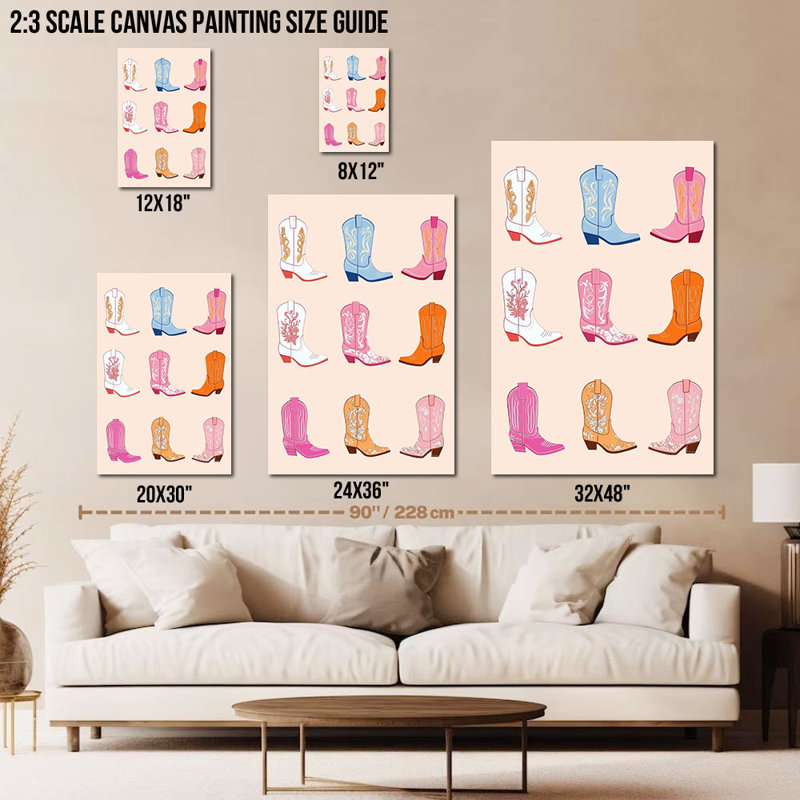 Toile Western, art mural Western Cowgirl, H 32 po x l 24 po