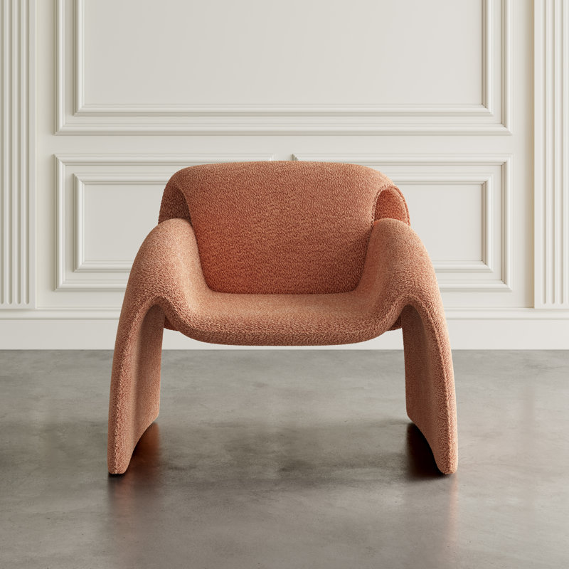 Cervando Upholstered Armchair, Red Polyester