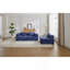 Canapé à compression, canapé-lit convertible au sol avec structure de forme fixe, canapé modulaire désossé modulaire, sans assemblage requis, tissu chenille, pour chambre de salon, bleu foncé-1984385015