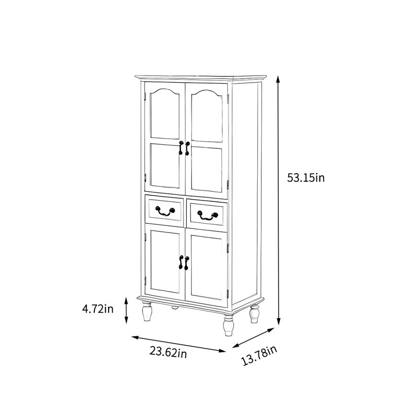 Simple storage cabinet, Ivory