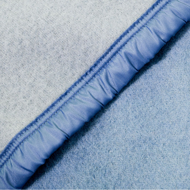 Couverture épaisse en laine lavable Laine, Bleu/bleu pâle, Simple
