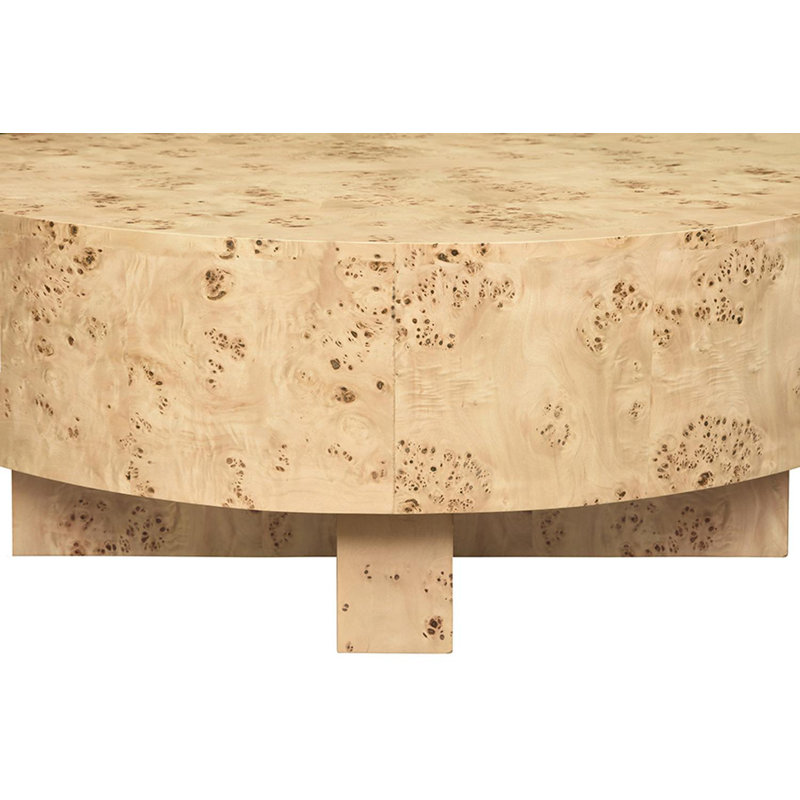 Oslo Coffee Table, Burl Wood