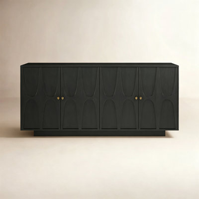 Armoire française à texture géométrique noire