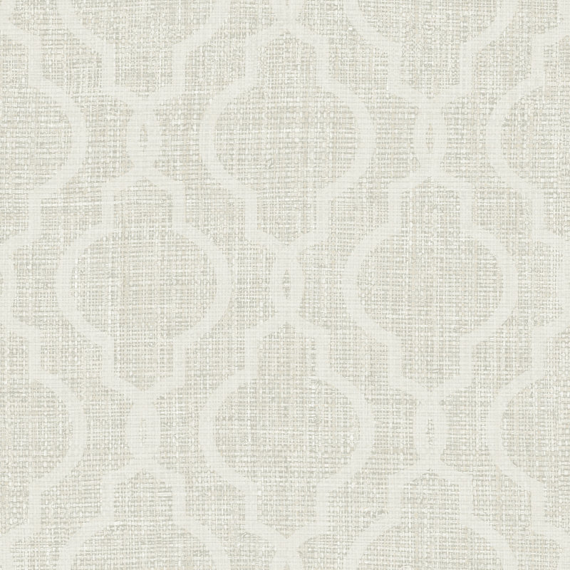 Rouleau de papier peint texturé 33 pi x 20,5 po Paonia, Blanc, Papier