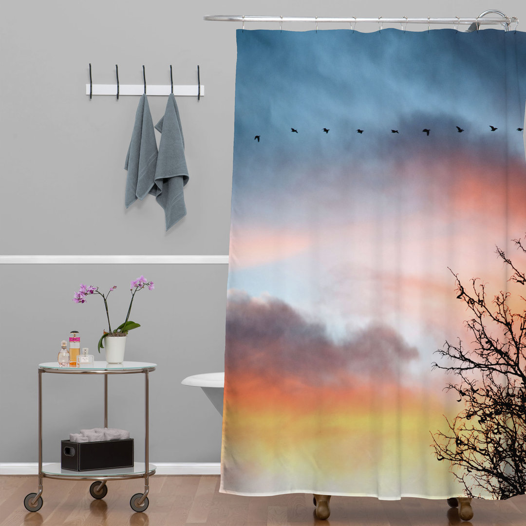 Floral Shower Curtain East Urban Home