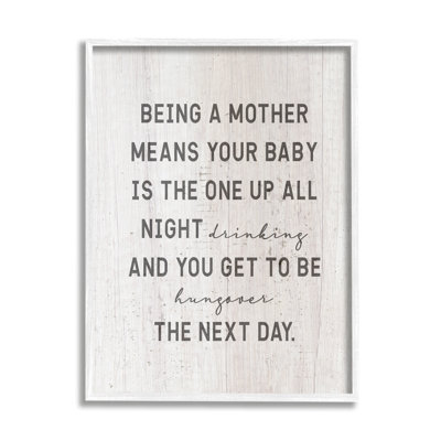 «Being A Mother» (Traduction libre)