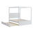 Canopy Platform Bed with Trundle and Three Storage Drawers-27470953