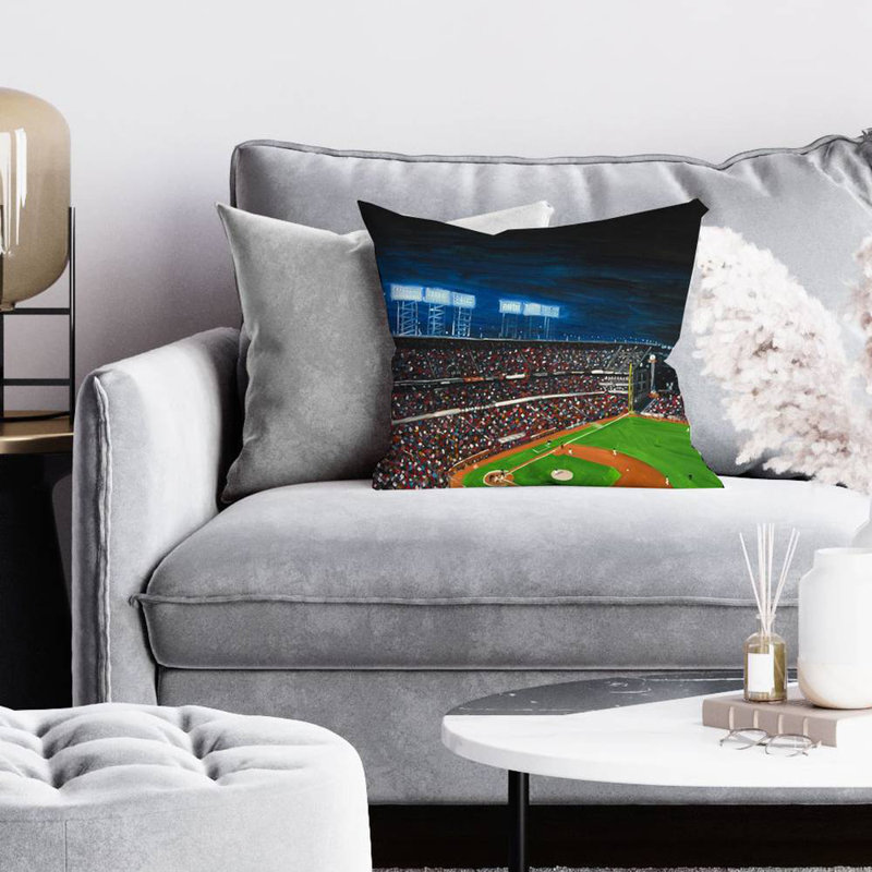 Baseball game - 16"x16" Throw pillow cover - Poly twill - Print on demand