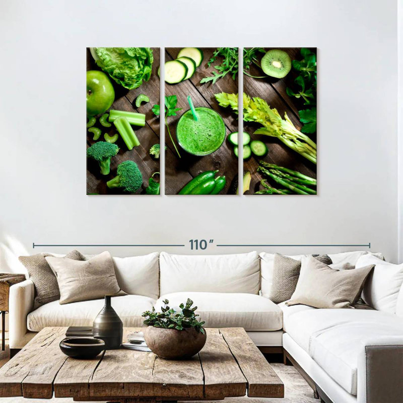 Vegetable Smoothie, 48" H x 74" W