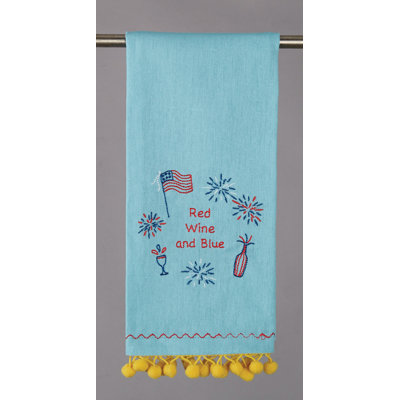 Serviette à thé pom pom