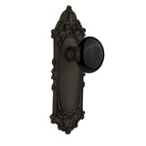 Victorian Plate with Black Porcelain Door Knob