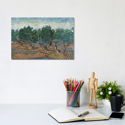 Olive Grove by Vincent Van Gogh - Wrapped Canvas Print