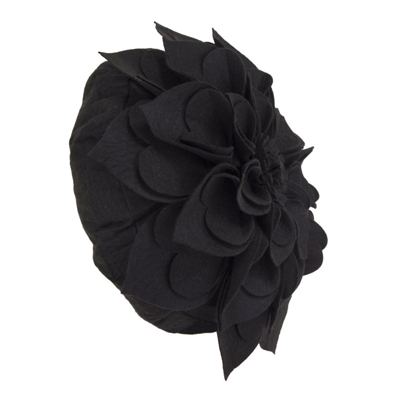 Coussin décoratif Floral, 16 po x 16 po, Noir