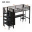 Lit mezzanine simple en métal avec bureau-1730906148