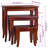 Rosalind Wheeler Stackable Side Tables 3 Pcs Solid Wood Mahogany-518596771