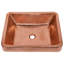19" Rectangle Skirted Vessel Hammered Copper Sink-38512086