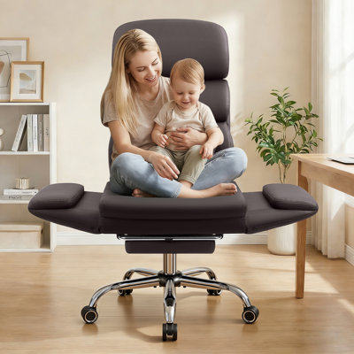 Fauteuil de direction Edinson avec accoudoirs pivotants, siège élargi