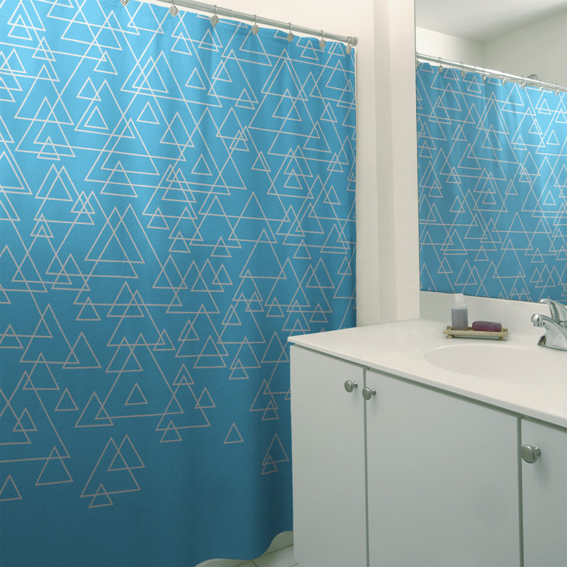 Rideau de douche simple katelyn elizabeth, Bleu