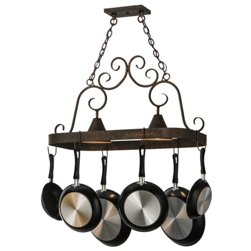 Elana Steel Handcrafted Oval Hanging Pot Rack