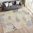 Machine Washable Indoor/Outdoor Jozwiak ACN2384 Floral Rug-1643369844