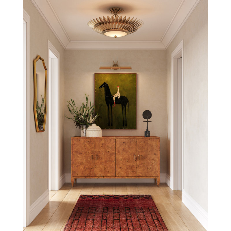 Arch Iron Framed Wall Mirror