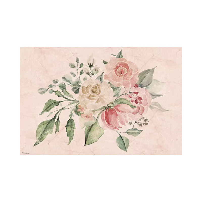 Blush Floral III 1 Piece Wrapped Canvas Wall Art, 20.32 cm H x 30.48 cm W