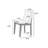 Joelyn 5pc Dining Table Set with 4 Cushioned Chairs-2060441164