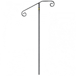 Stellweilan Tessberg Single Post Handrail Wrought Iron Post Mount Step ...