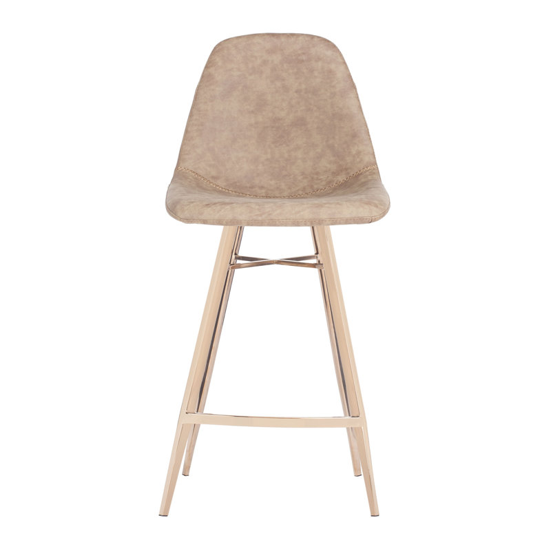 Tabouret de bar et de comptoir Nazzaro, Brun, Tabouret de comptoir (assise de 25 po de hauteur)