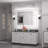Chrisna LED Bathroom Mirror with Frontlit and Backlit, 3 Colors Temperature & Dimmable Light Anti-fog Tempered Glass Bathroom Vanity Mirror-1644397550-1660412598
