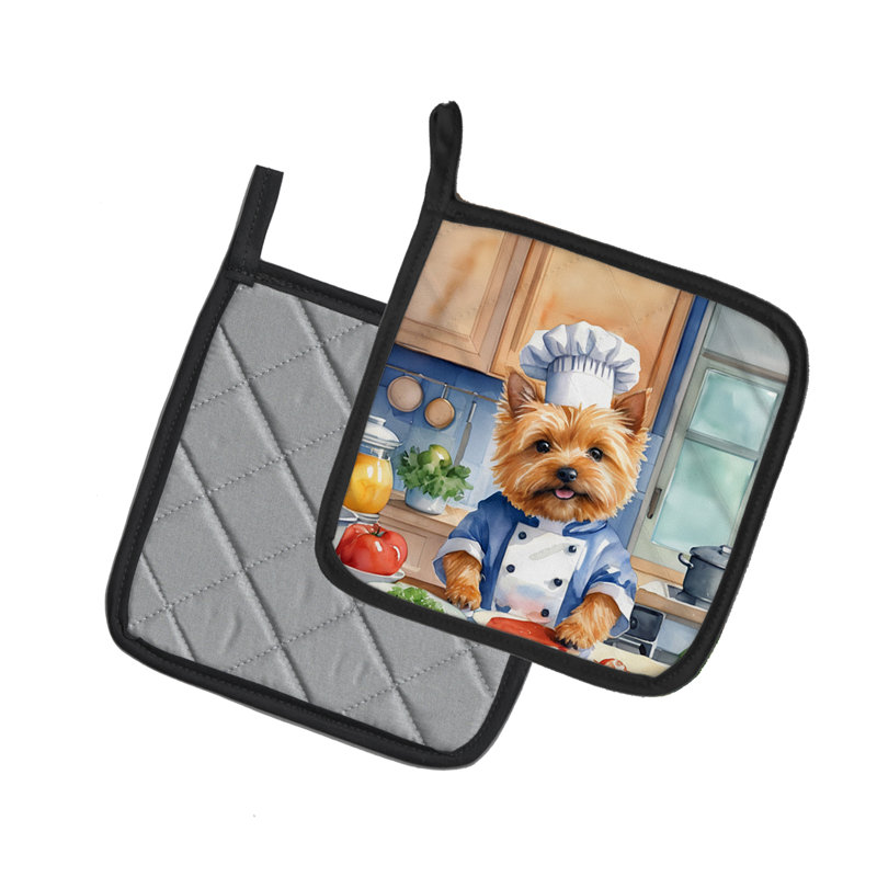 Caroline's Treasures The Dog Chef Polyester Potholder Set