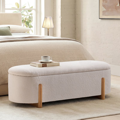 Banc de rangement rembourré 51,2 po