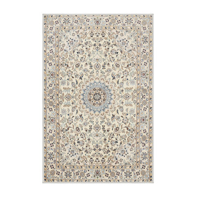Tapis oriental gris et beige