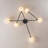 6 - Light Sputnik Glass Globe Linear Semi Flush Mount -24253037