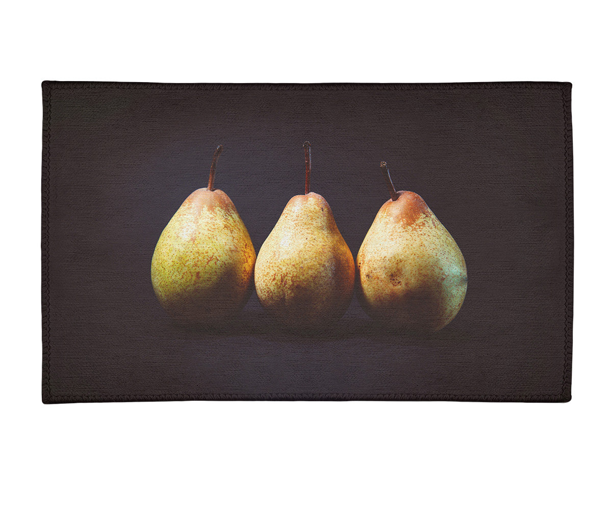 East Urban Home Pears Chenille Black Area Rug | Wayfair