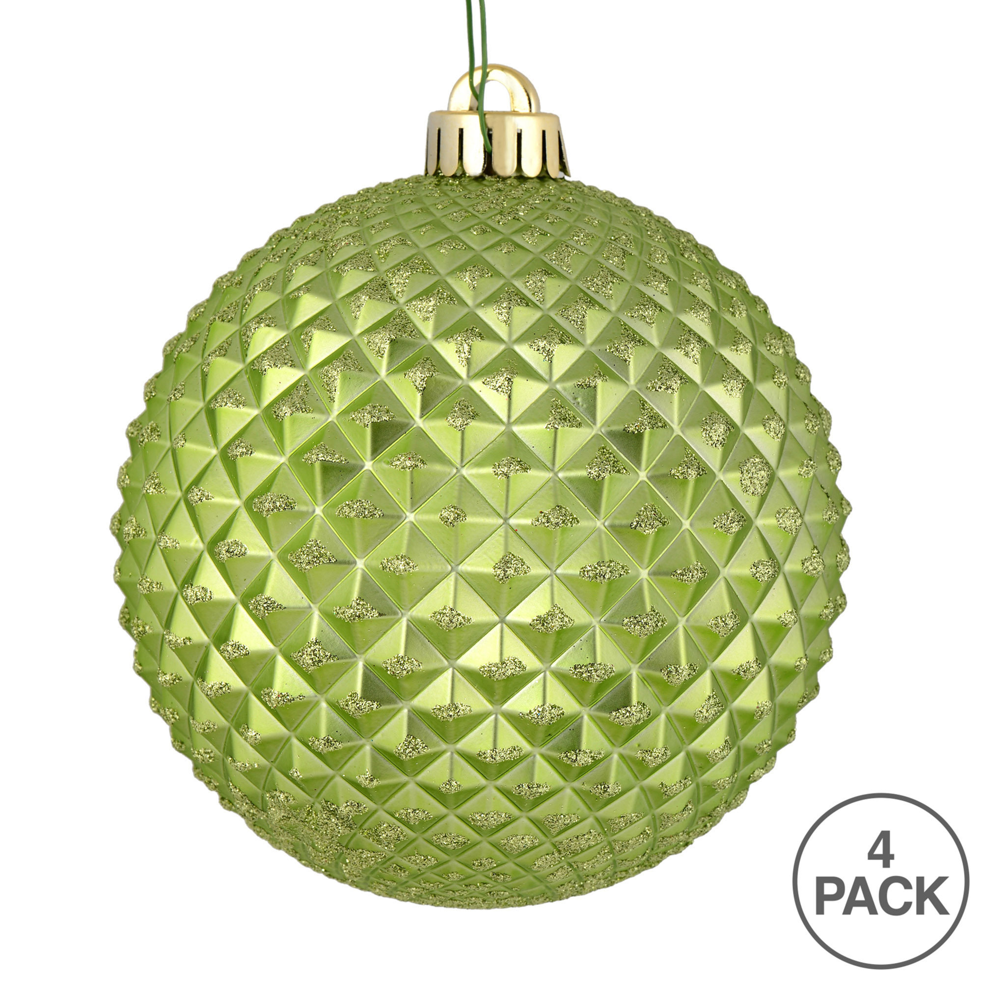 Durian Glitter Ball Ornament, Celadon