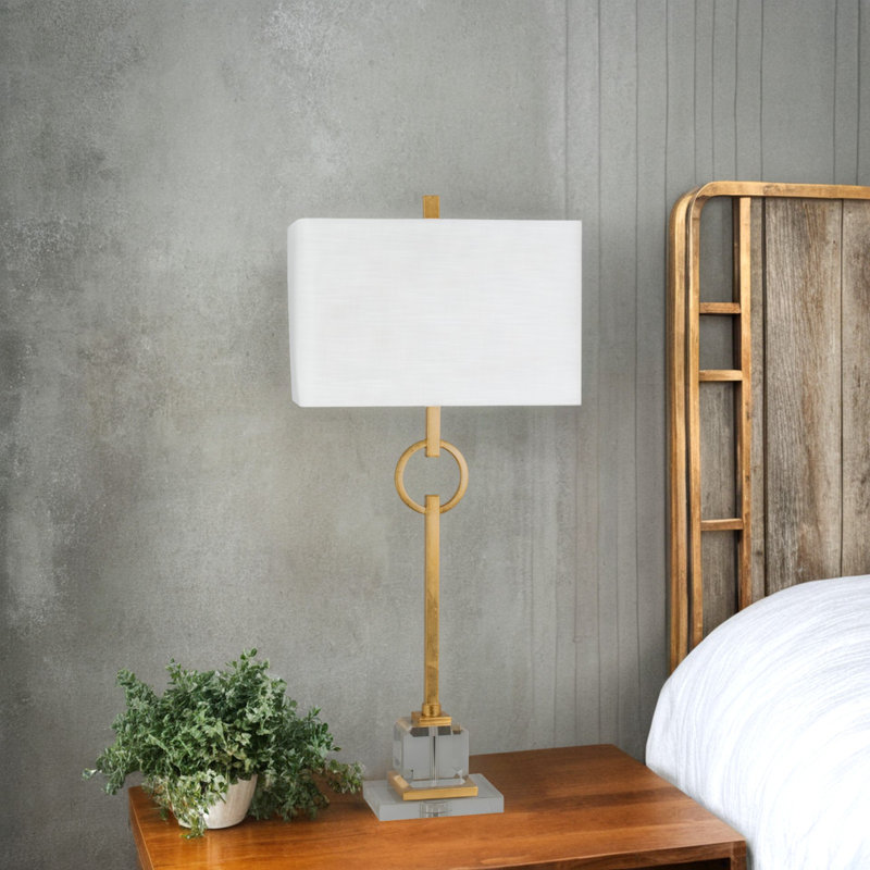 Monzella Metal with Crystal Table Lamp
